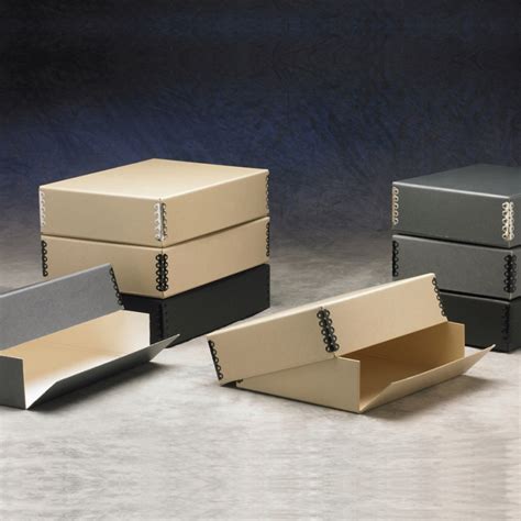 metal edge telescoping chipboard boxes|Hollinger Metal Edge Drop Front Storage Box.